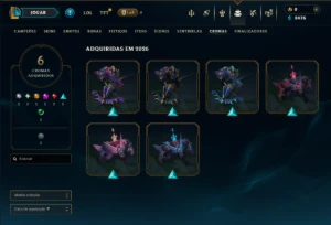 Ouro 4 com 50 Champs e 7 Skins - League of Legends LOL