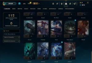 Ouro 4 com 50 Champs e 7 Skins - League of Legends LOL
