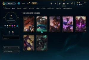 Ouro 4 com 50 Champs e 7 Skins - League of Legends LOL