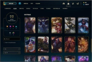 conta diamante 4 com 22 skins e 55 champs - League of Legends LOL