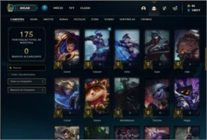 conta diamante 4 com 22 skins e 55 champs - League of Legends LOL