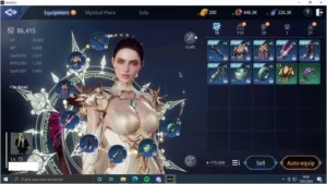 Conta Mir4, NA104, SORC/MAGO, 86k de poder, lvl 73.