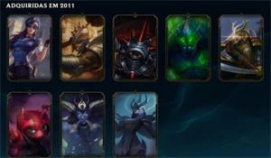 ELISE VITORIOSA LEAGUE OF LEGENDS LVL 30 22 SKINS LOL