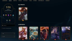 Conta League of Legends Full Acesso - 99 Champs e 106 Skins LOL