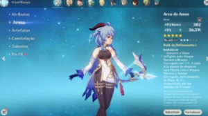 Conta AR 33 reroll com ganyu e arco assinatura - Genshin Impact
