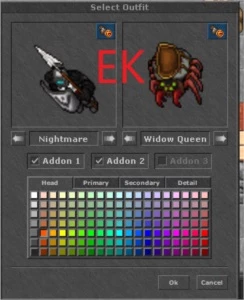 ED 124 + EK 96 [PREMMY ATIVA) + ADDONS FULL + CASA EM EDRON - Tibia