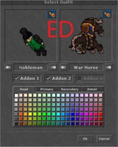 ED 124 + EK 96 [PREMMY ATIVA) + ADDONS FULL + CASA EM EDRON - Tibia