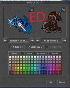 ED 124 + EK 96 [PREMMY ATIVA) + ADDONS FULL + CASA EM EDRON - Tibia