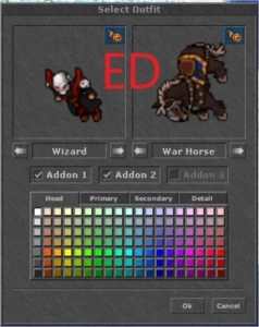 ED 124 + EK 96 [PREMMY ATIVA) + ADDONS FULL + CASA EM EDRON - Tibia
