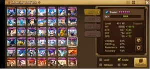 #304 Craka Seara Verad Zaiross Hathor Gany - Summoners War