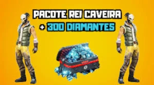 Conta do free fire 300 diamante mais rei caveira