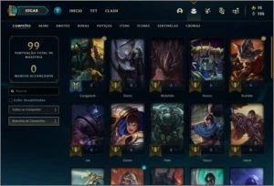 Conta PLATINA 1 com 16 skins e 40 champs - League of Legends LOL