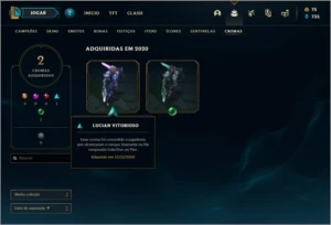 Conta PLATINA 1 com 16 skins e 40 champs - League of Legends LOL