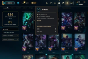 Conta Lol 100% Segura Full Acesso| Skins 182 | Nvl 309 | VIP - League of Legends