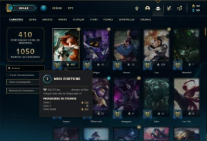 Conta ouro 4 com 150 Champs e 122 Skins + 2 Prestigios - League of Legends LOL