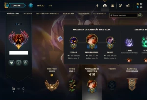 Conta ouro 4 com 150 Champs e 122 Skins + 2 Prestigios - League of Legends LOL