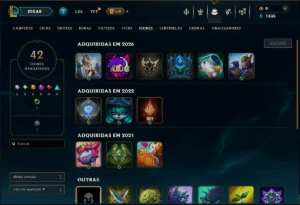 Ouro 2 com 40 Champs e 5 Skins - League of Legends LOL