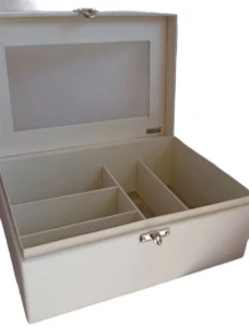 Porta-Óculos Branco com 10 Divisões - Artesanato e Personalizados