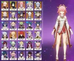 Genshin Impact Ar35: Kazuha, Ayaka, Ganyu, Albedo, Yae