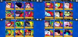 38k troféus conta full brawlers + 58 brawlers nível máximo - Brawl Stars