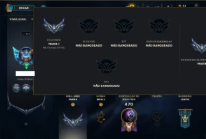 Bronze 1 com TODOS os Champs e 127 Skins (Mais de 100 Jogos) - League of Legends LOL