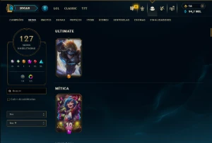 Bronze 1 com TODOS os Champs e 127 Skins (Mais de 100 Jogos) - League of Legends LOL