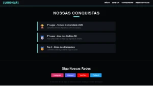 🤖 Site/Landing Page Premium Para Guildas e Line-ups de eSpo - Free Fire