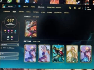 Conta LOL - 637 skins - League of Legends