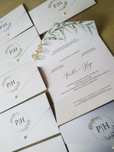 Convite de Casamento Floral Aquarela