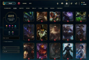 Ouro 4 com TODOS os champs e 402 Skins (Nivel 600) - League of Legends LOL