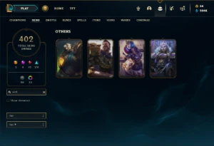 Ouro 4 com TODOS os champs e 402 Skins (Nivel 600) - League of Legends LOL