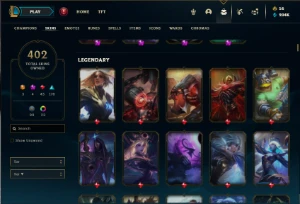 Ouro 4 com TODOS os champs e 402 Skins (Nivel 600) - League of Legends LOL