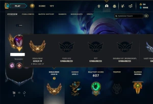 Ouro 4 com TODOS os champs e 402 Skins (Nivel 600) - League of Legends LOL