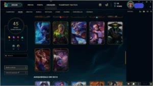 ACC COM 41K ESSÊNCIA AZUL 92 CHAMPS E 45 SKINS POR R$ 215,99 - League of Legends LOL