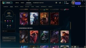 ACC COM 41K ESSÊNCIA AZUL 92 CHAMPS E 45 SKINS POR R$ 215,99 - League of Legends LOL