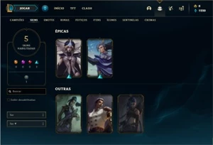 Conta ouro 2 com 36 Champs e 5 Skins ( Email não confirmado) - League of Legends LOL