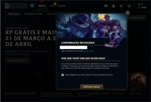 Conta ouro 2 com 36 Champs e 5 Skins ( Email não confirmado) - League of Legends LOL