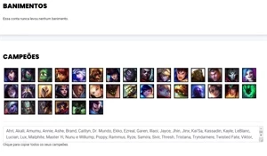 Conta ouro 2 com 36 Champs e 5 Skins ( Email não confirmado) - League of Legends LOL
