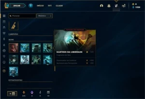 Conta ouro 2 com 36 Champs e 5 Skins ( Email não confirmado) - League of Legends LOL