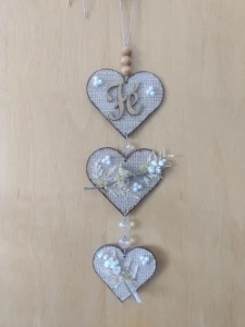 Arranjo de Porta - Pingente coração - Artesanato e Personalizados