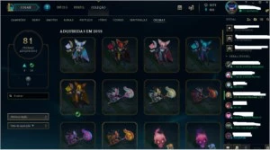Conta de Lol, 805 skins, 159 icones, 45 sent, Borda de D5 - League of Legends