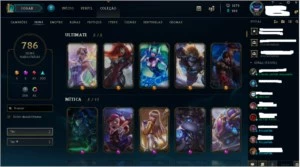 Conta de Lol, 805 skins, 159 icones, 45 sent, Borda de D5 - League of Legends