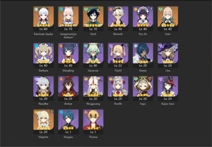 ✨GENSHIN IMPACT CONTA COM PERSONAGENS 5⭐✨
