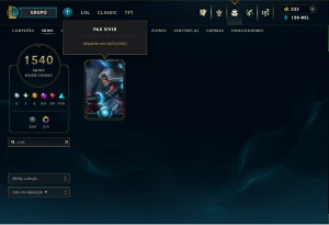 Pax Sivir / Jinx fragmentada 1540 Skins e muita mais! - League of Legends LOL