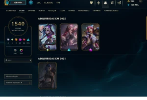 Pax Sivir / Jinx fragmentada 1540 Skins e muita mais! - League of Legends LOL