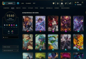 Pax Sivir / Jinx fragmentada 1540 Skins e muita mais! - League of Legends LOL
