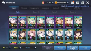 Conta Grand Chase Mobile End Game