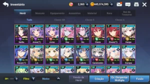 Conta Grand Chase Mobile End Game