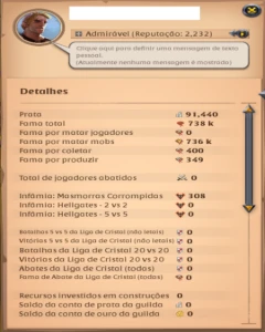 Conta Albion Online – Gear T6 Completo + 200k Silver+premium