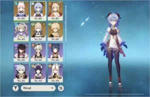 Ar50. Ganyu, Yoimiya, Kokomi, Jean, Túmulo e Esp. Celestial - Genshin Impact